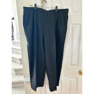 Vintage Monsieur Givenchy Charcoal Grey Pleated Cuffed Trousers 44/27